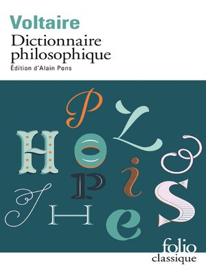 cover image of Dictionnaire philosophique